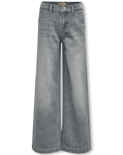 Kids Only - KOGComet Wide Leg Jeans - Medium Grey Denim
